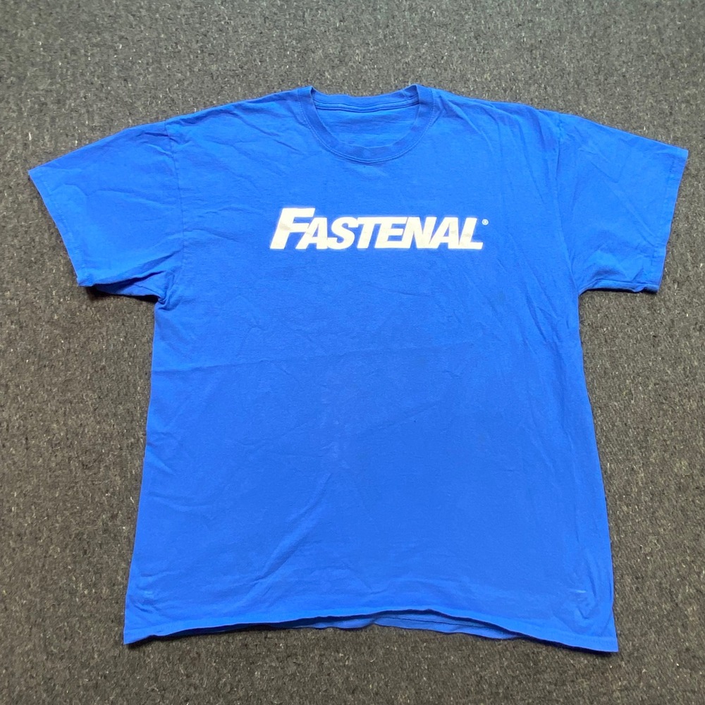 Fastenal Logo TShirt Sz XL Mens Blue Workwear Skater Streetwear Graphic Tee - Picture 1 of 7